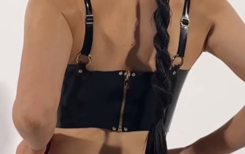 Biustonosz Top na zamek 100% Latex guma