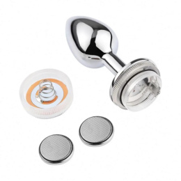 KOREK ANALNY METALOWY LED Z PILOTEM