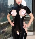 Kombinezon Damski Latex Spandex z wycięciami