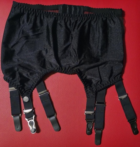 Pas do pończoch Retro Vintage wysoka talia