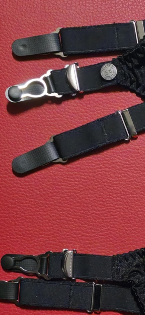 Pas do pończoch Retro Vintage wysoka talia