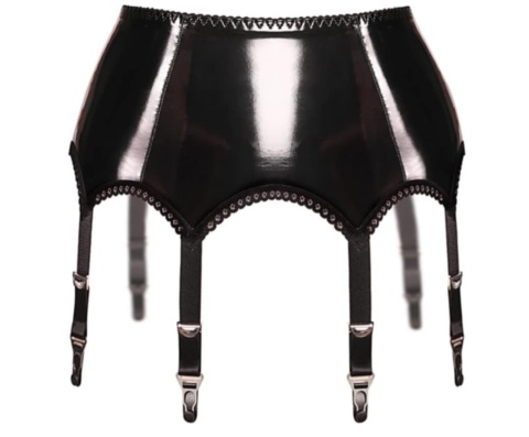 Pas do pończoch Lack Retro Vintage wysoka talia