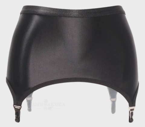 Pas do pończoch atłasowy metalowe klipsy Retro Vintage