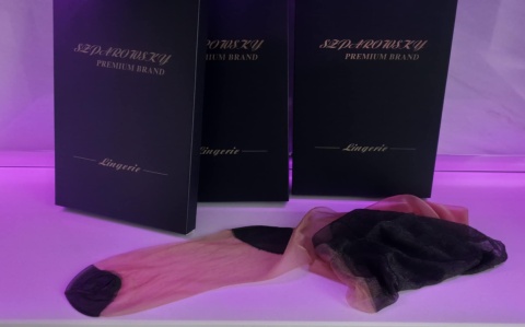 Poczńochy nylonowe do pasa 100% Nylon mgiełka 5 den Retro Vintage 7253