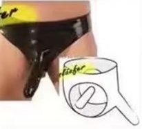 Strap on majtki z dildo podwójnym wewnętrznym analnym 100% Latex guma