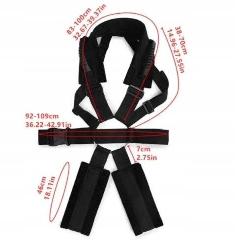 Uprząż pasy z rączkami BDSM