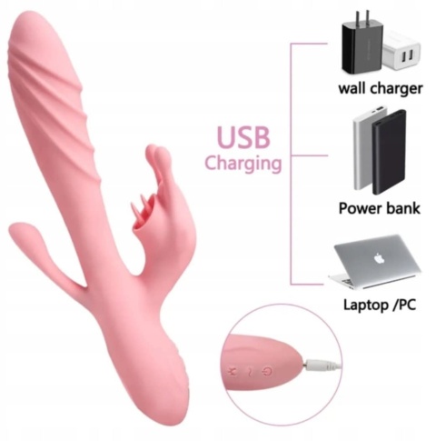 WIBRATOR DAMSKI PODGRZEWANY 3W1 SEX GADŻET MASAŻER