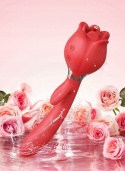 WIBRATOR DAMSKI RÓŻA Z JEZYCZKIEM MASAŻER