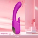 WIBRATOR DAMSKI Z JĘZYCZKIEM FIOLETOWY PREMIUM