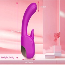 WIBRATOR DAMSKI Z JĘZYCZKIEM FIOLETOWY PREMIUM