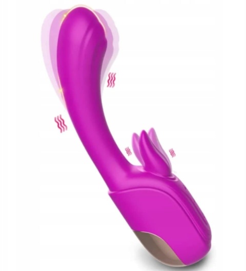 WIBRATOR DAMSKI Z JĘZYCZKIEM FIOLETOWY PREMIUM