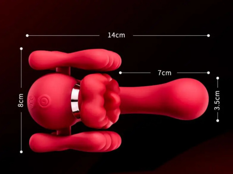 WIBRATOR MASAŻER USTA Z JĘZYCZKIEM + MASAŻ PUNKTU G