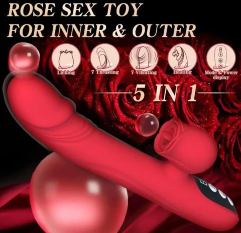 Wibrator posuwisty z języczkiem grzanie masażer